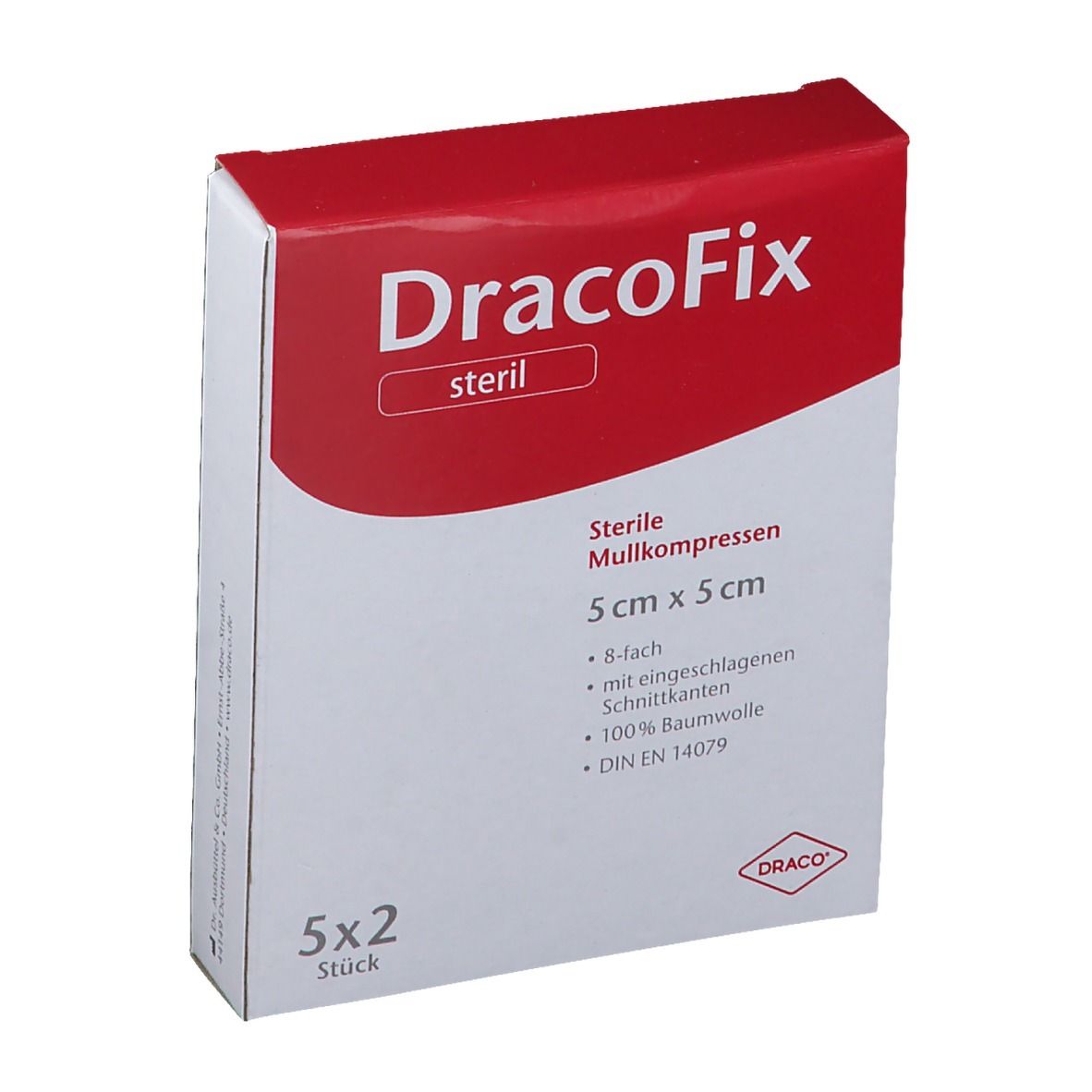 DracoFix Mullkompressen steril 8fach 5 x 5 cm