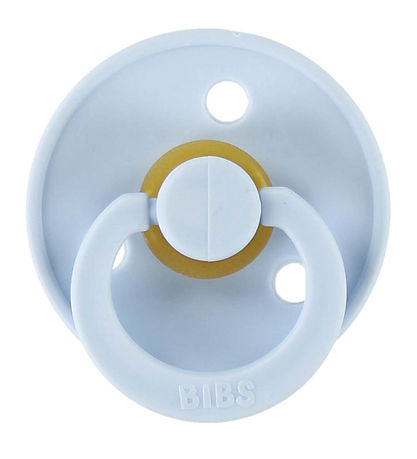 BIBS Colour Sutter - Str. 1 - 2-pak - Rund - Sky Blue/Baby Blue