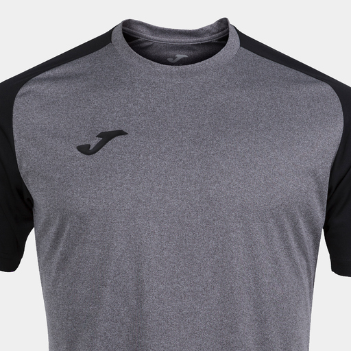 Camiseta Manga Corta Joma Academy Iv Gris Melange Negro