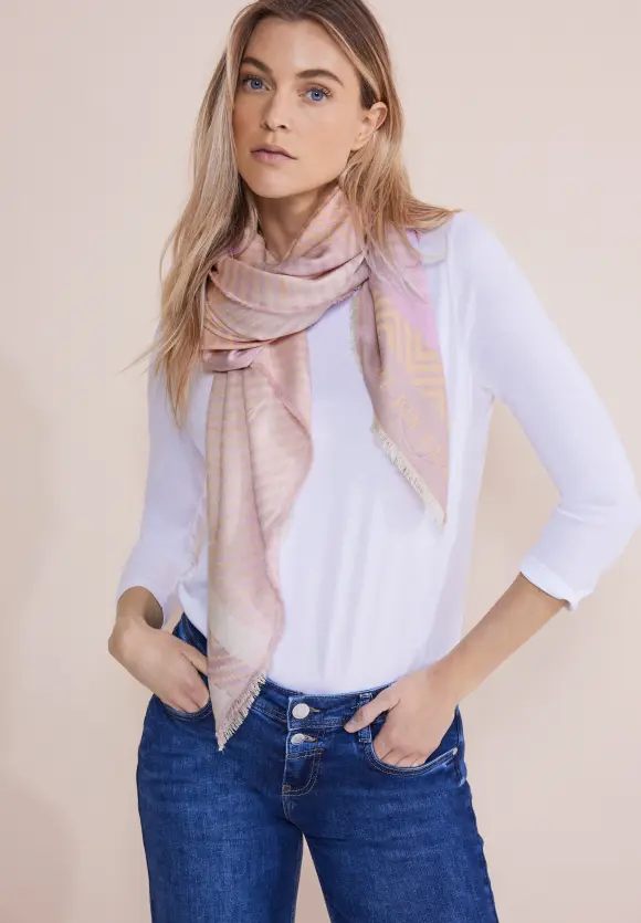 Jacquard Tuch - shiny lilac