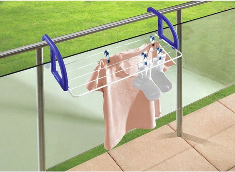 Leifheit hangdroogrek Classic 25 - drooglengte 2,5 m drooglengte - wit blauw