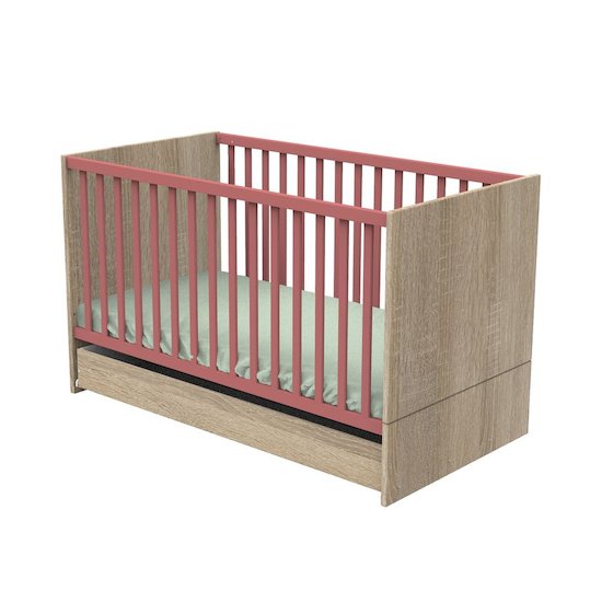 Nova new Little Big Bed 70x140   Rose canyon        de               Sauthon Baby's Sweet Home