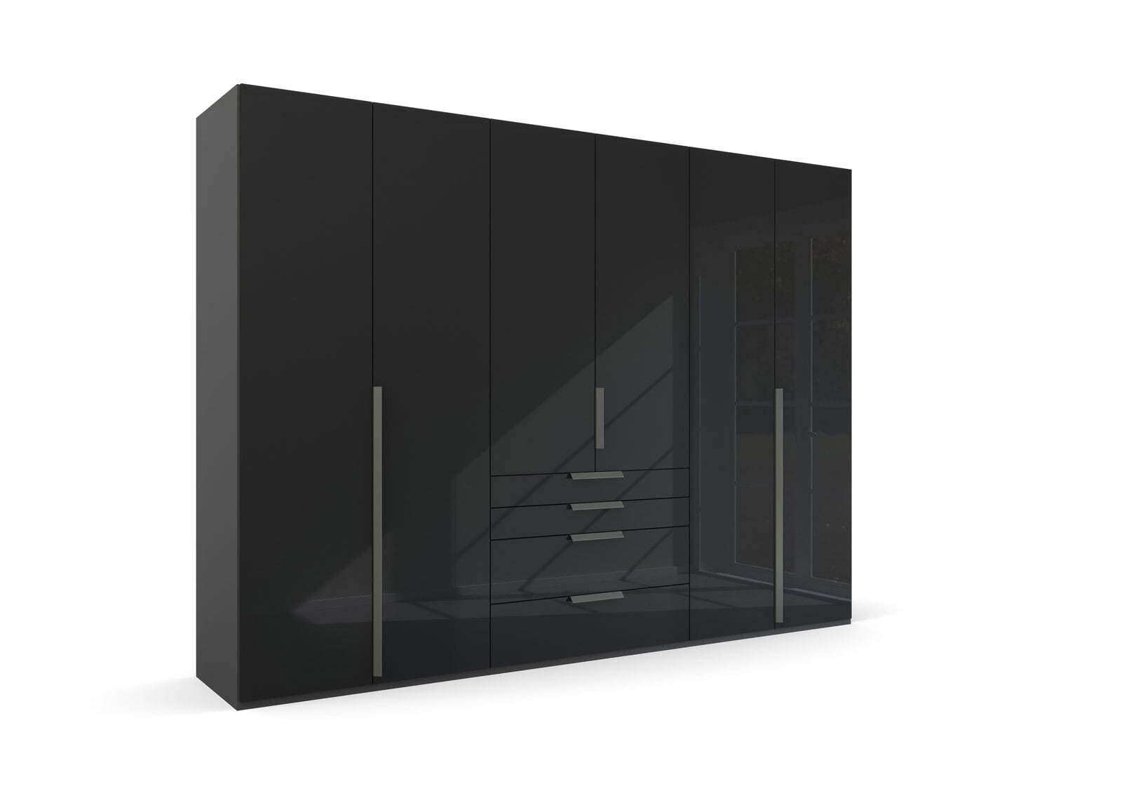 Kleiderschrank PURISMA Graphitgrau/ Glas Graphitgrau