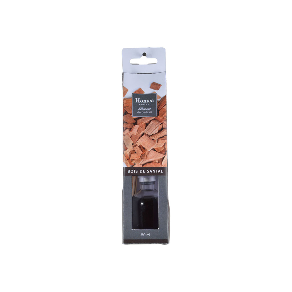 Diffuseur de parfum et 6 bâtons santal 50ml