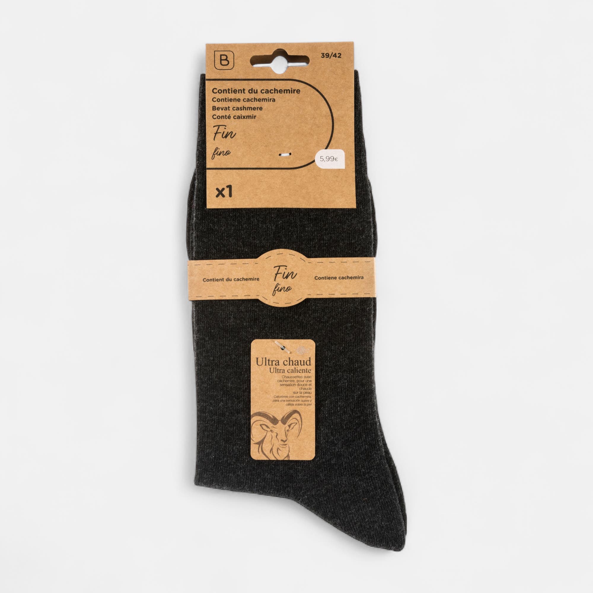 Chaussettes Homme anthracite