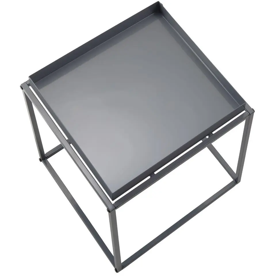 tectake Bijzettafel Cambridge 40x40x44cm, Donkergrijs