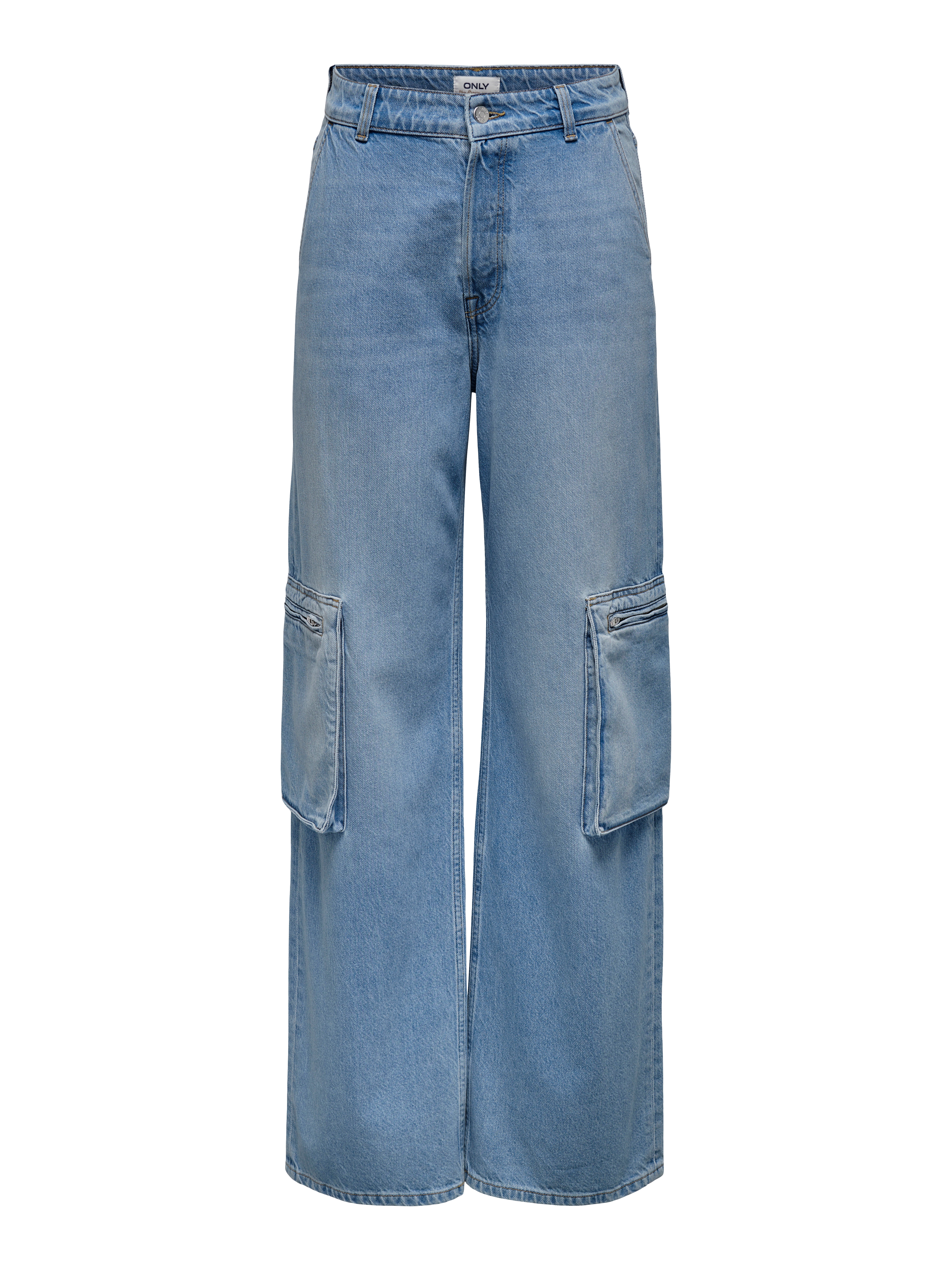 ONLHOPE Sehr hohe Taille Weiter Beinschnitt Jeans Light Medium Blue Denim