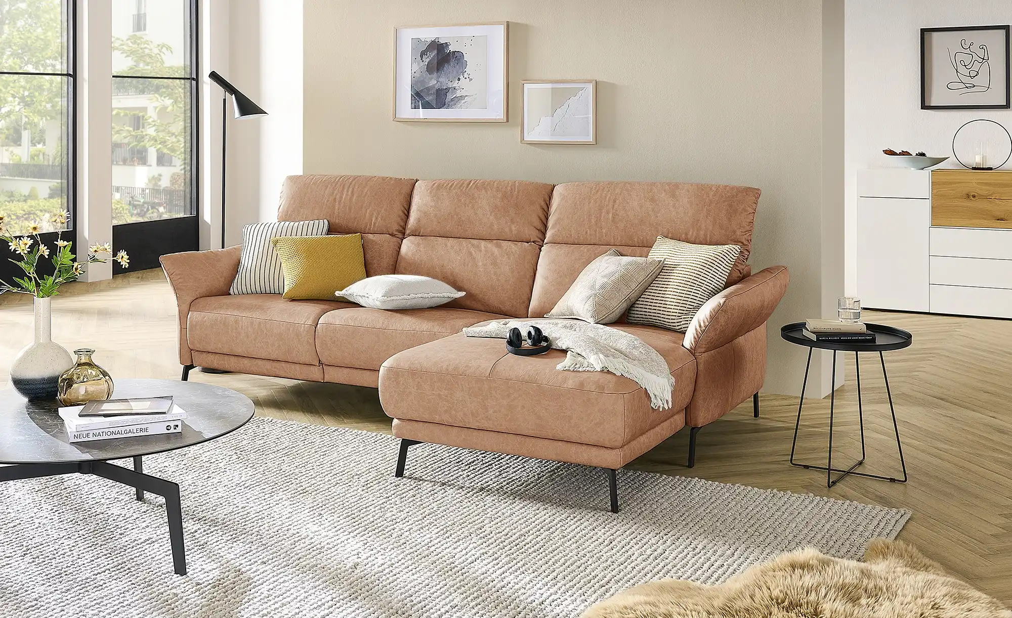 Wohnwert Ecksofa Leder Bellana