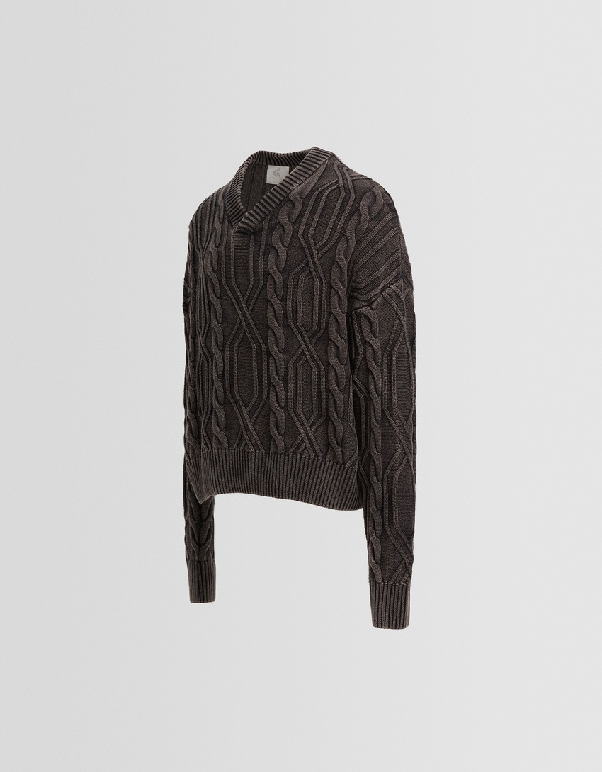 Suéter Generation Bershka oversized em tecido plano