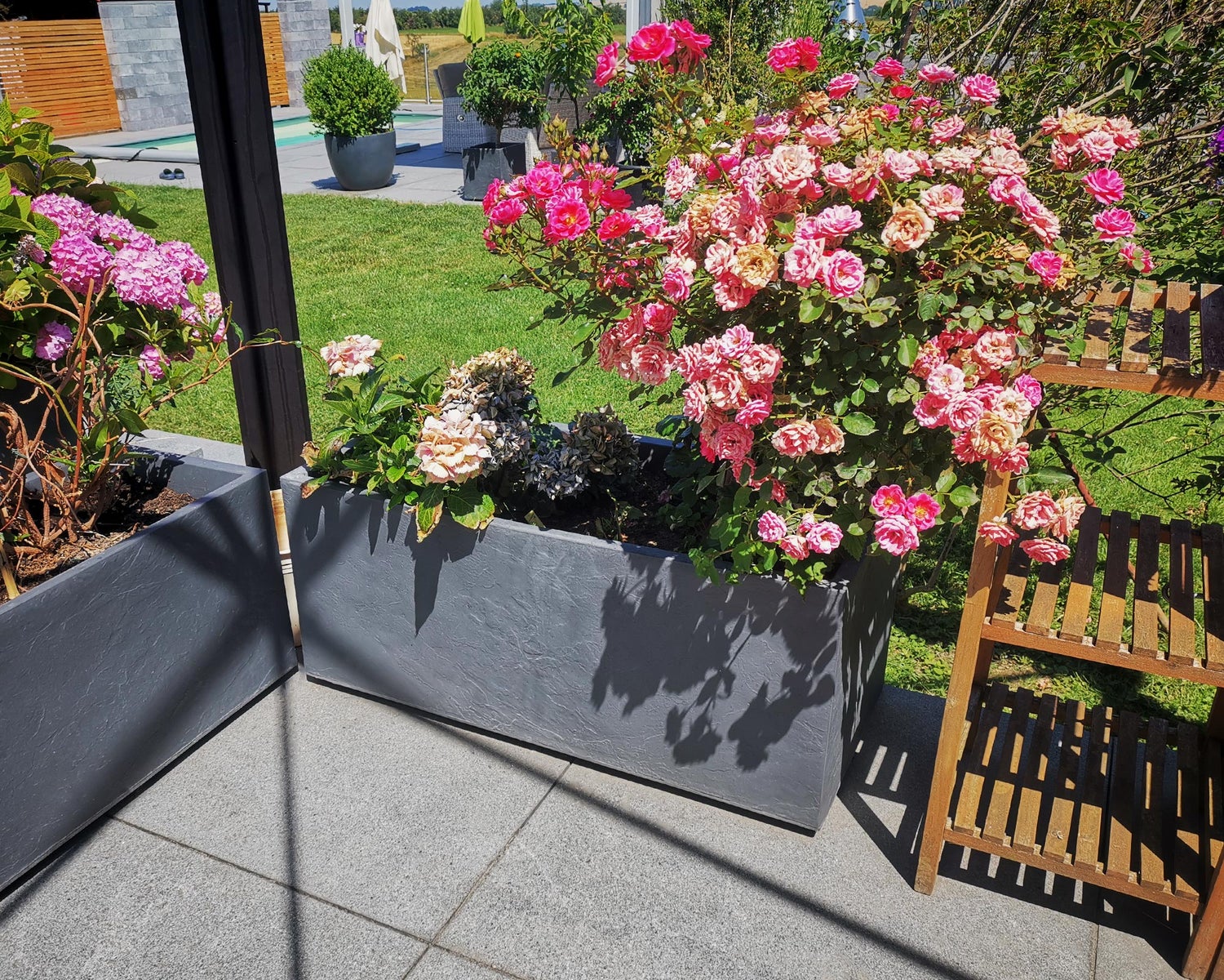 Ondis24 Vulkan 100 Pierre lichtgrijs plantenbak, bloempot, plantenbak