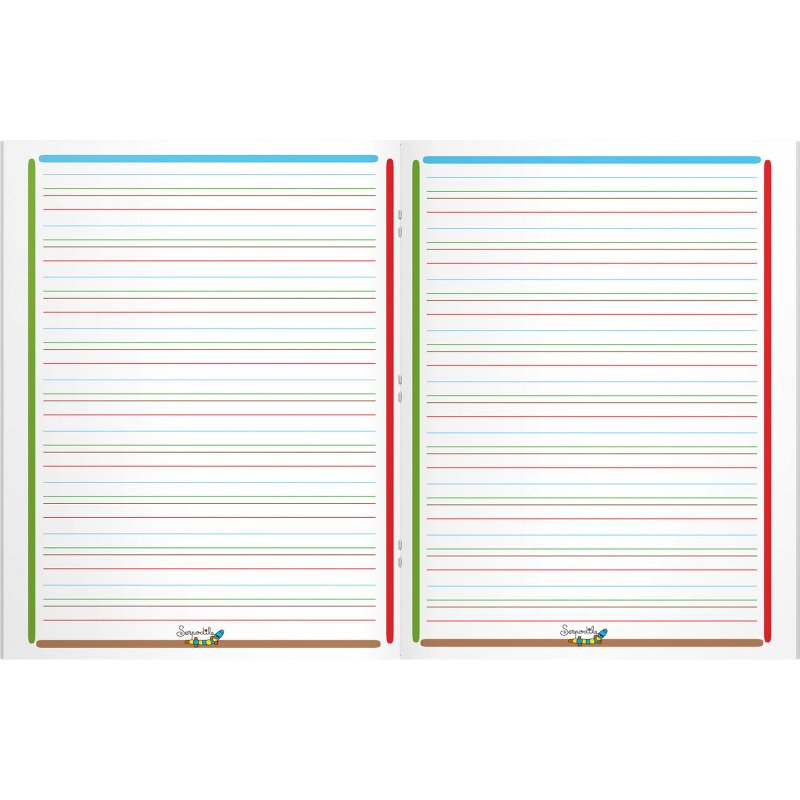 Cahier agrafé Oxford Serpodile 17 x 22 cm - Ligné 3 mm - 48 pages– Spécial troubles d’apprentissage (dys, TDAH)