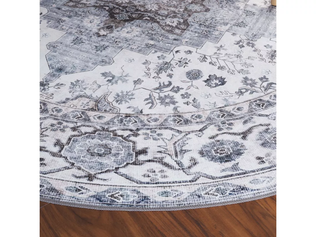 Tapis Ivory & Blue 183 X 183 cm - Coraline