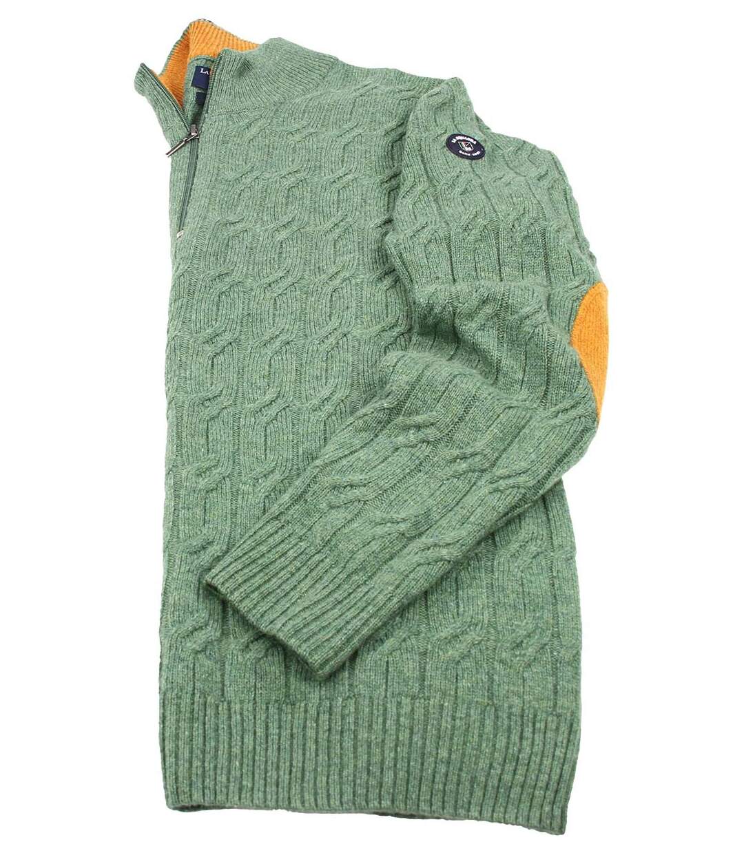 Pull torsadé col zippé