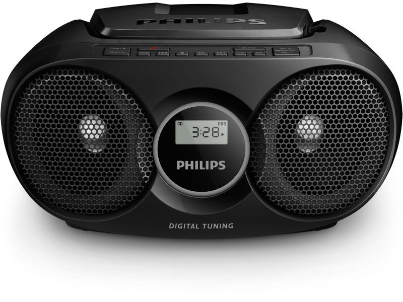 Philips Radio/CD-Player AZ215 Schwarz Geniessen Sie Ihre Musik überall