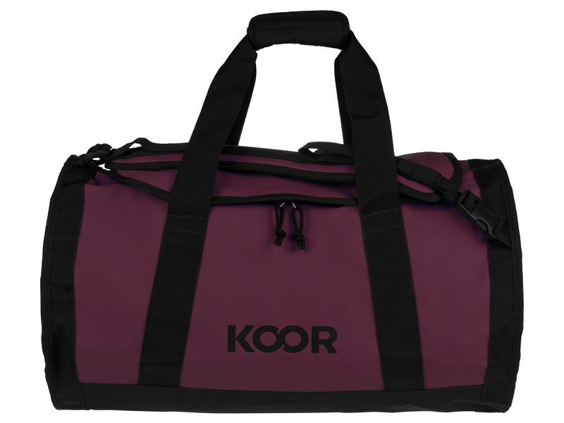 KOOR Duffle Bag Sooma 50 l, Maroon Wasserabweisende Reisetasche