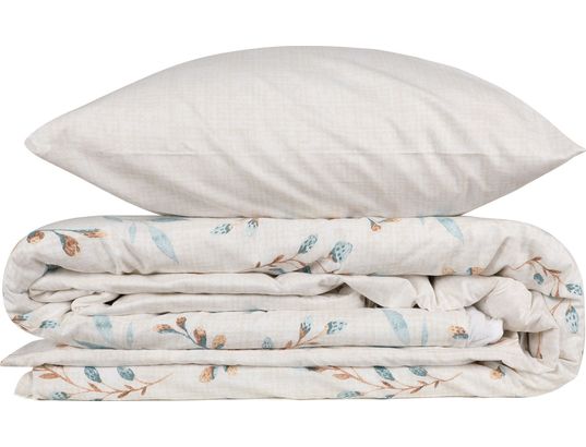 CONCEPT1 - Parure de lit housse de couette Lendell 240x220cm + 2 taies 60x60 menthe