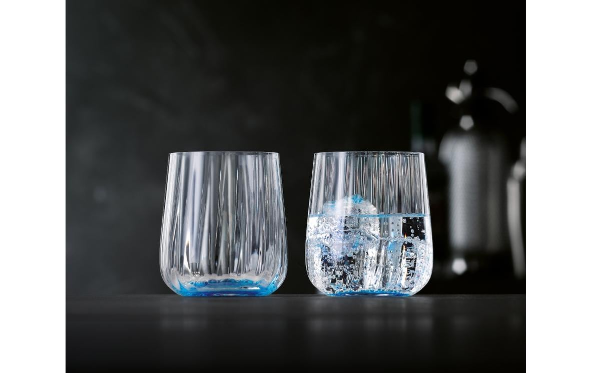 Aperitifglas LifeStyle 340 ml, 2 Stück, Blau/TransparentElegantes 2er-Set Kristallgläser mit optischen Effekten