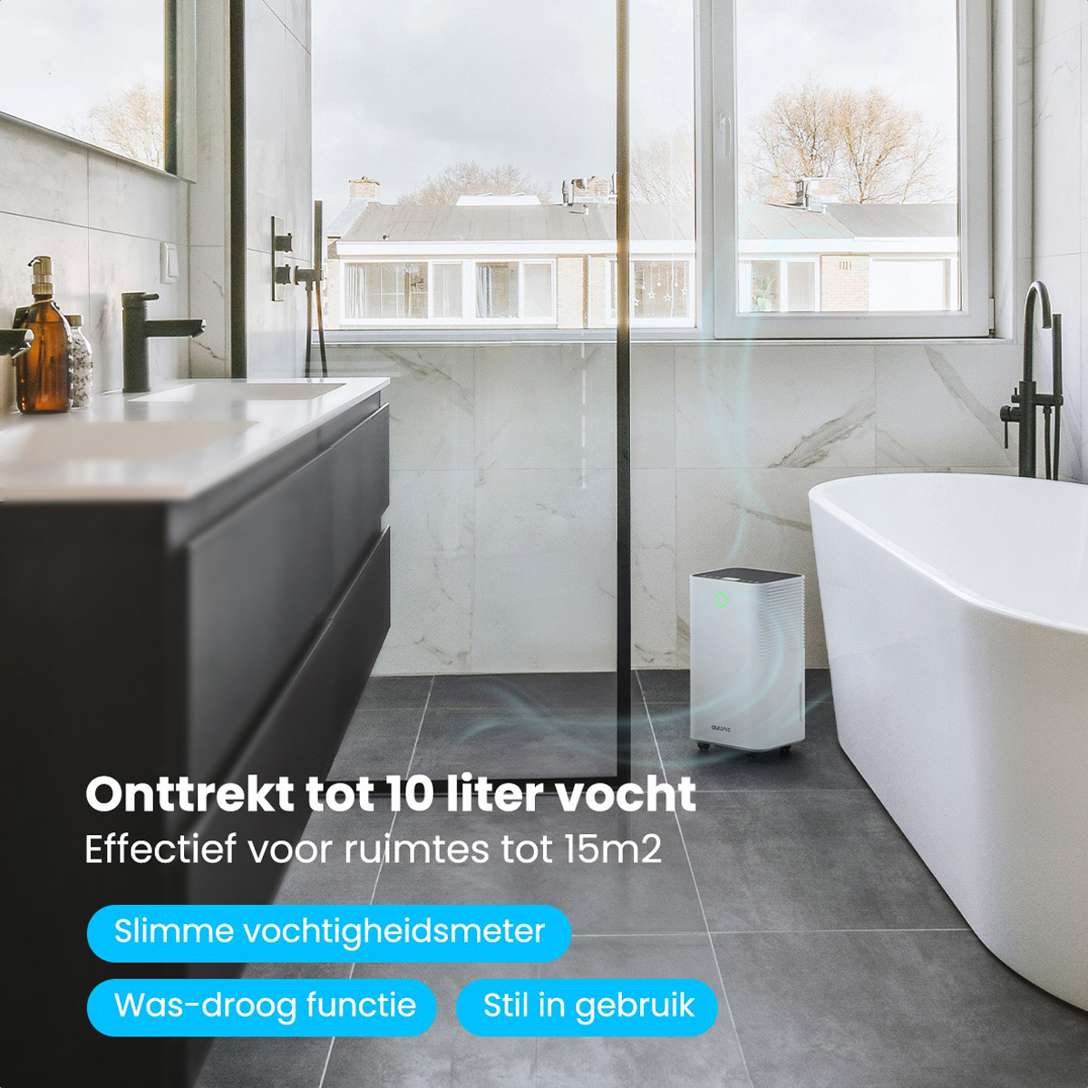 Auronic Compact Series 10 liter luchtontvochtiger - White