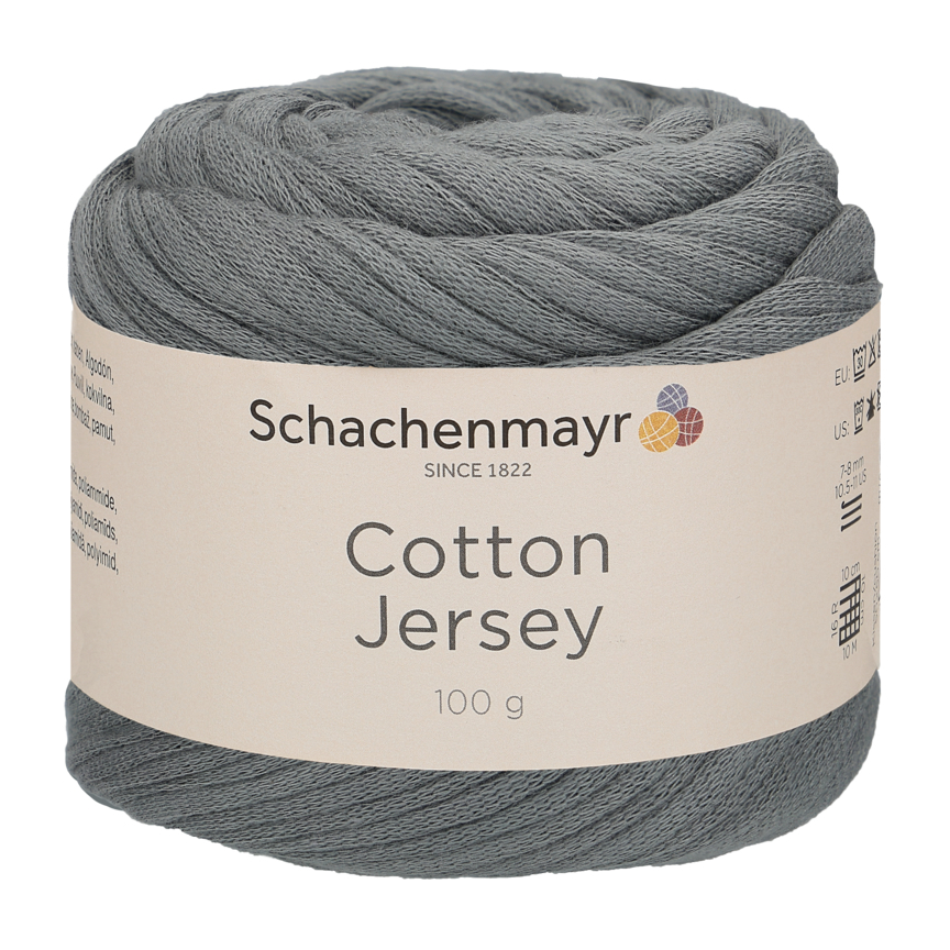Handstrickgarn COTTON JERSEY - graphit - 100 g