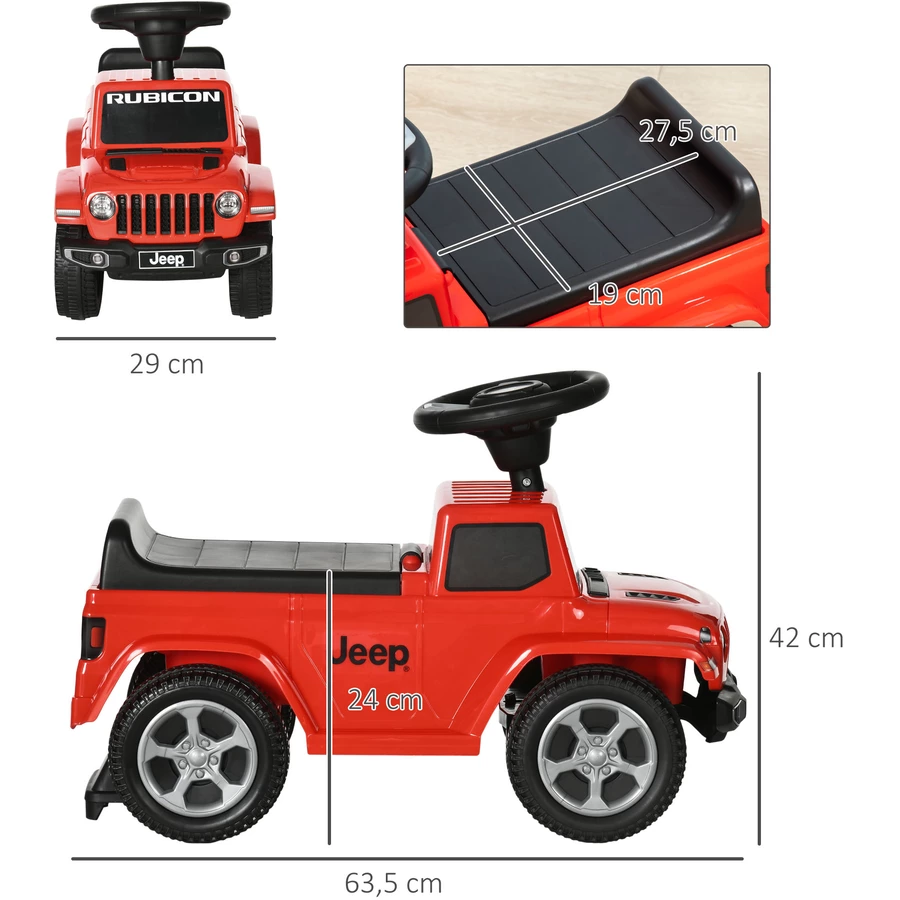AIYAPLAY Rutschauto mit Hupe rot