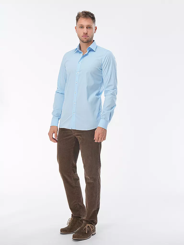 OLYMP LEVEL FIVE Hemd Body Fit Extralange Ärmel hellblau