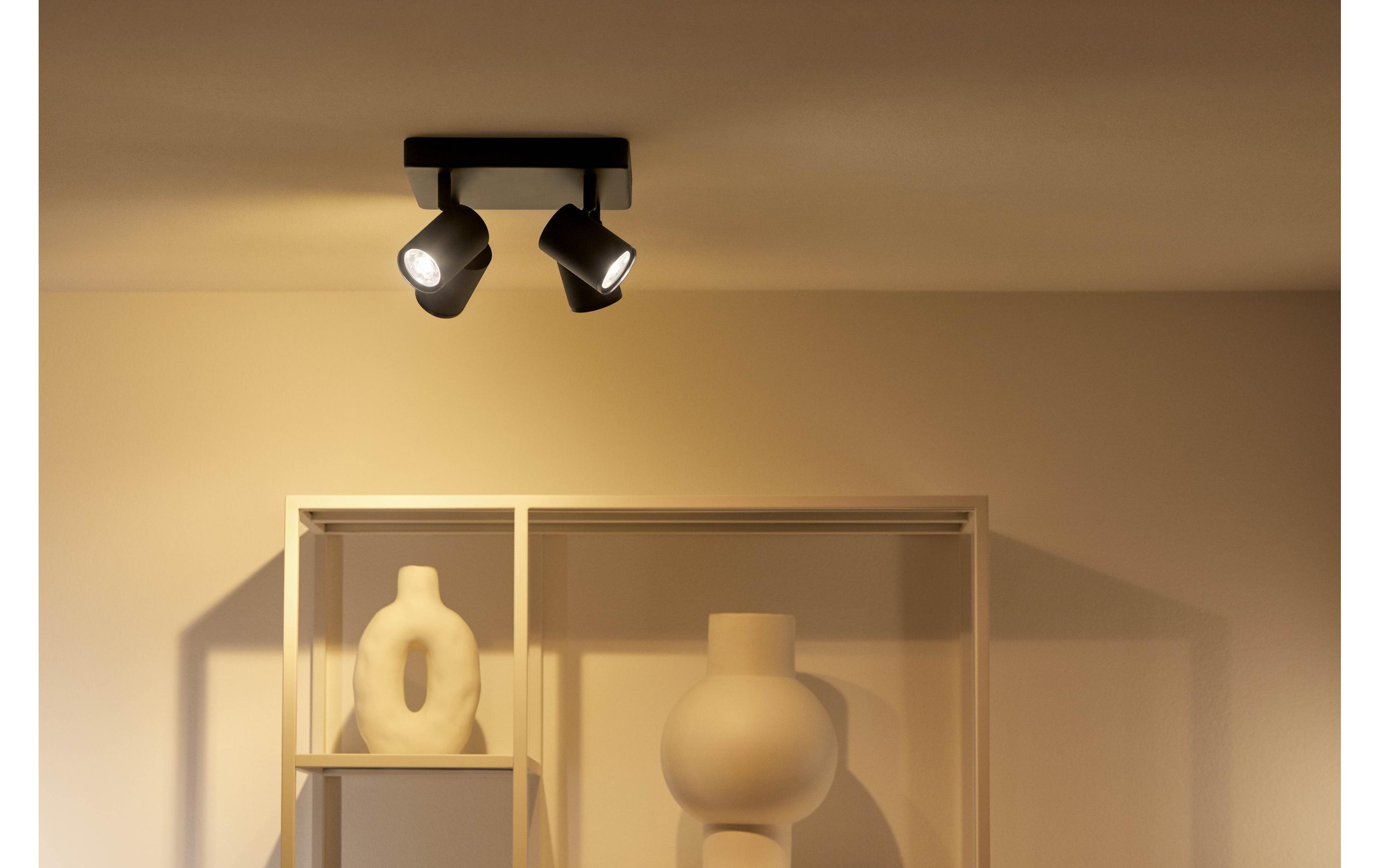 IMAGEO 4er Spot Tunable White & Color Deckenleuchte Schwarz<br>LED Deckenleuchte RGB