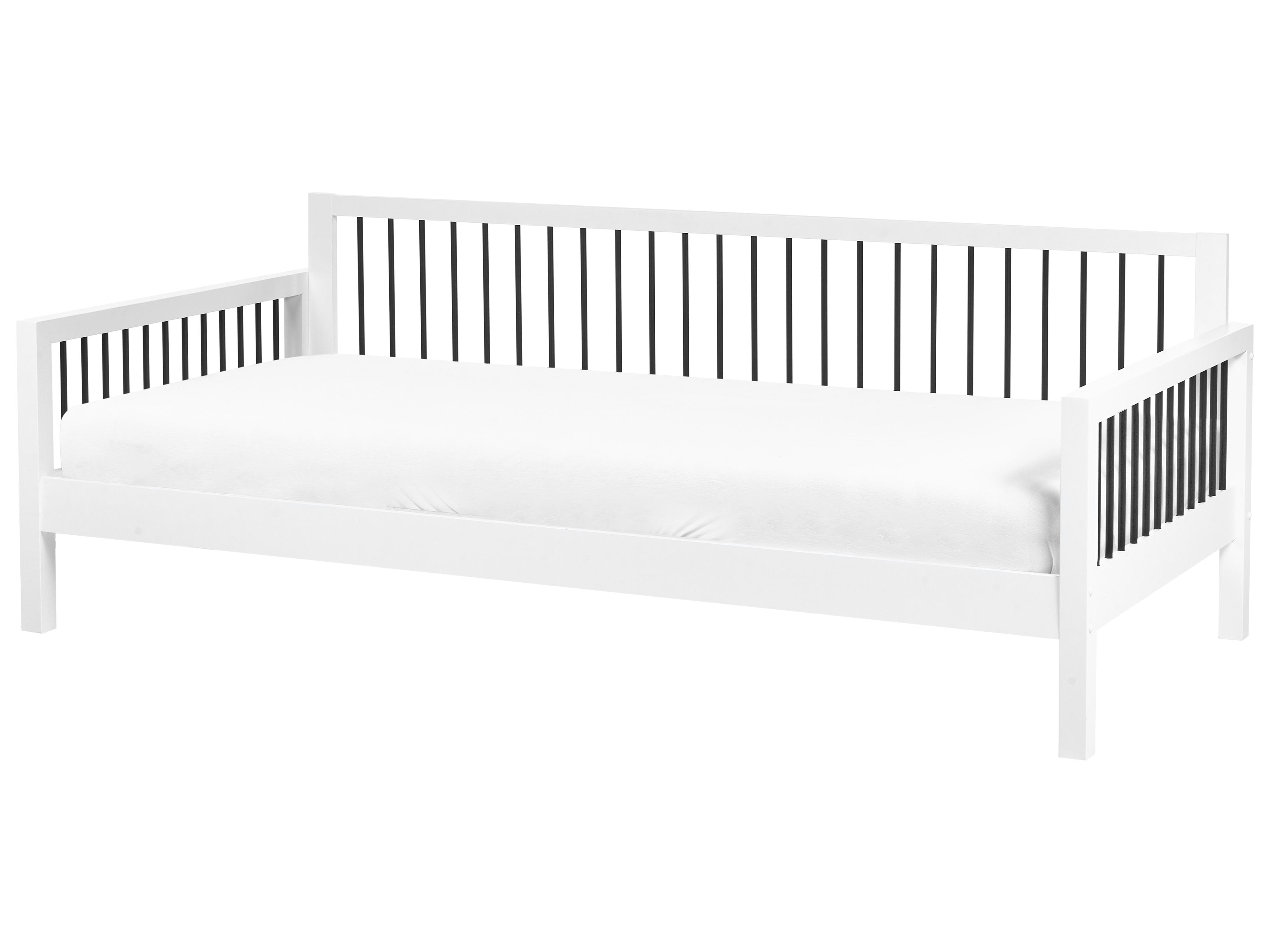 Bedbank Hout TRICOT 90 x 200 cm Wit