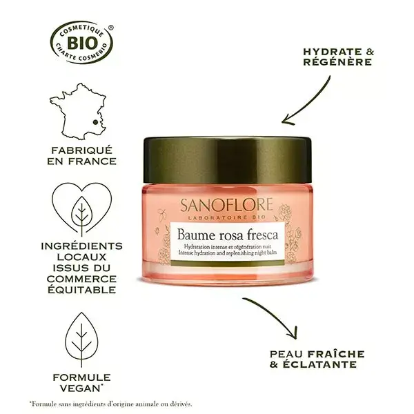 Sanoflore Rosa Fresca Organic Night Dew Balm 50ml