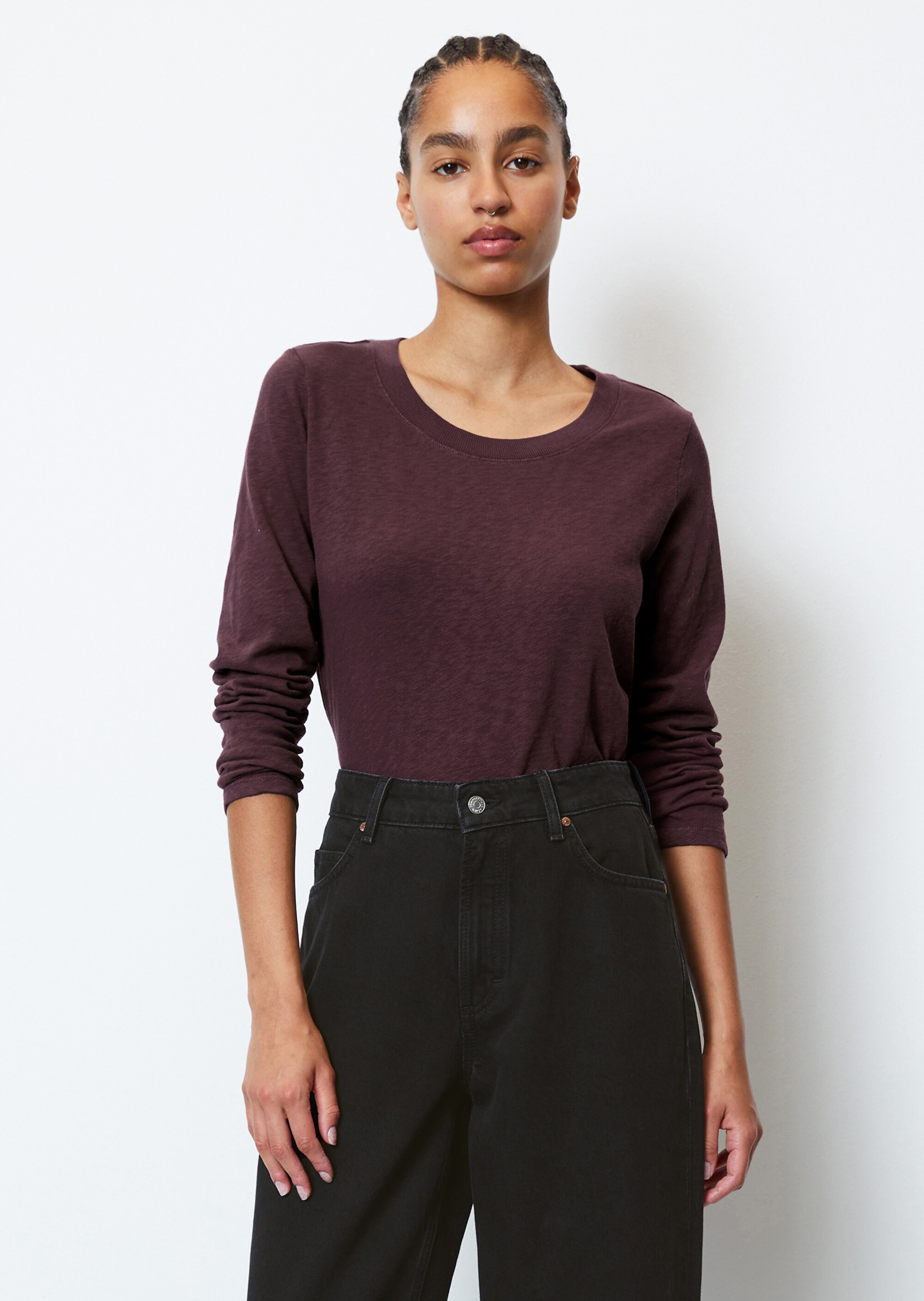 Rundhals-Longsleeve aus Organic Cotton