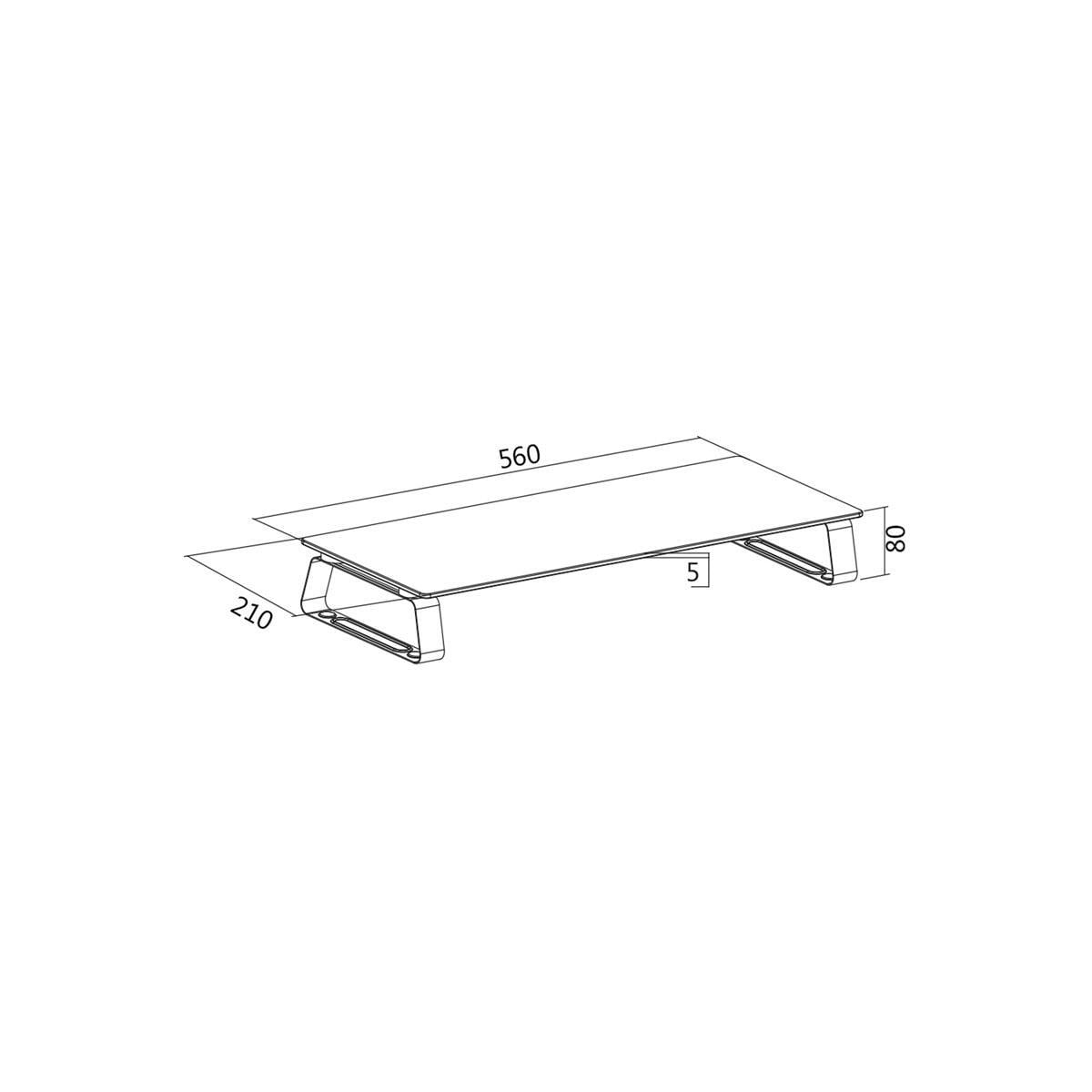 LogiLink Monitorställ i glas/metall (BP0027)