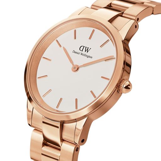 Daniel Wellington Iconic Link ADW00100208 Dameur, Roseguld/Hvid, 28 mm