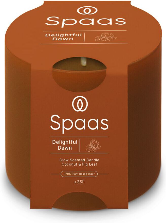 Spaas geurkaars Essential collection Delightful Dawn oranje 35 uur D 7 H 7 cm