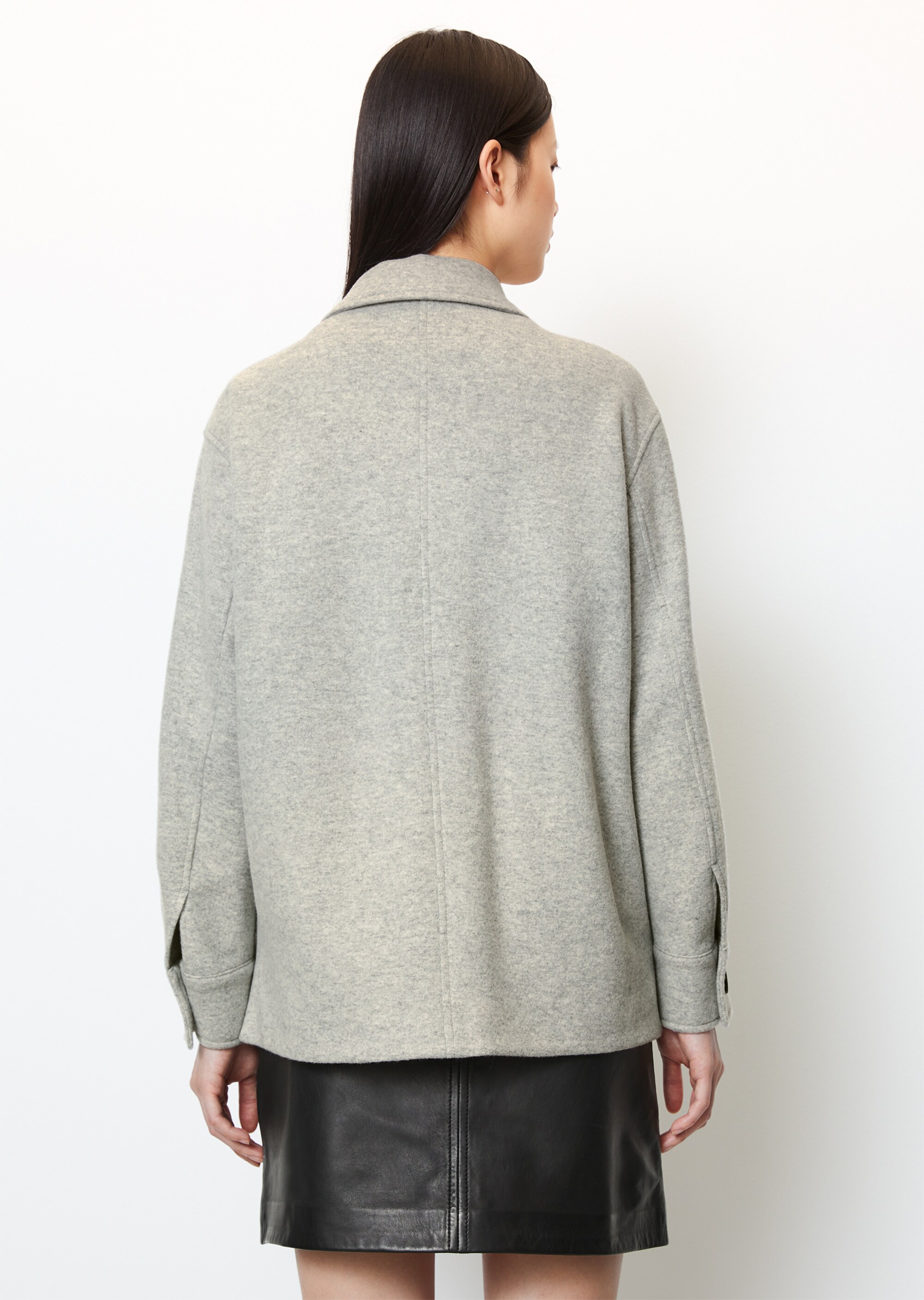 Edle Jersey-Shirt-Jacke aus italienischer Wolle-Mix-Qualität