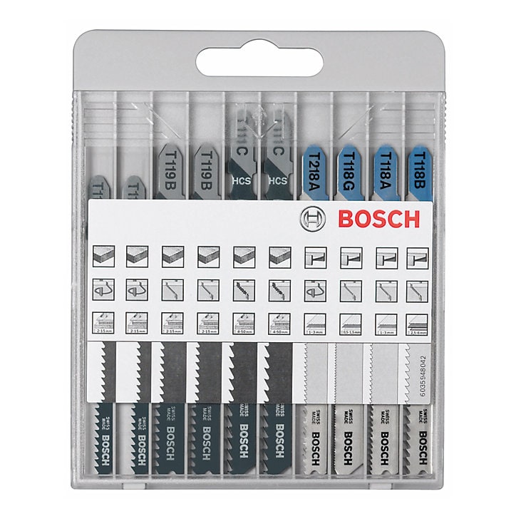 10 lames de scie sauteuse T Bosch Bois et métal