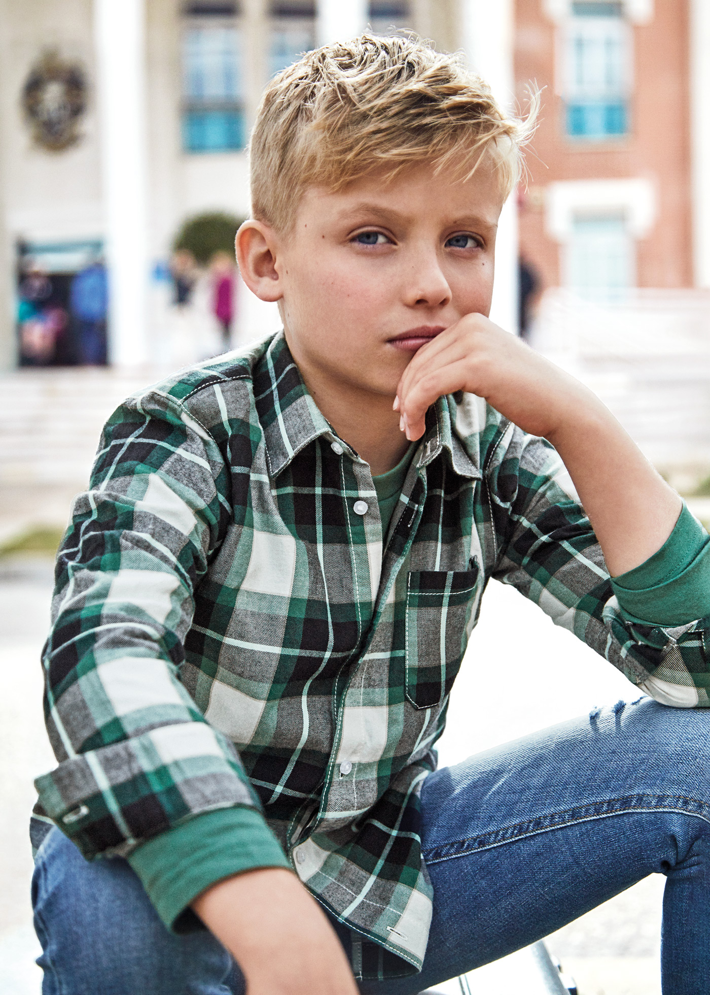 Camisa xadrez Better Cotton para meninos