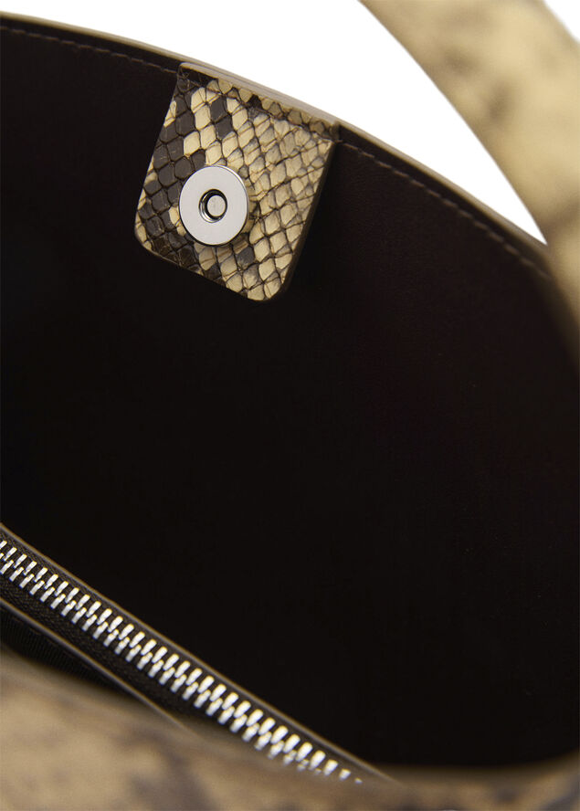 MANGO Snakeskin effect bag Light beige