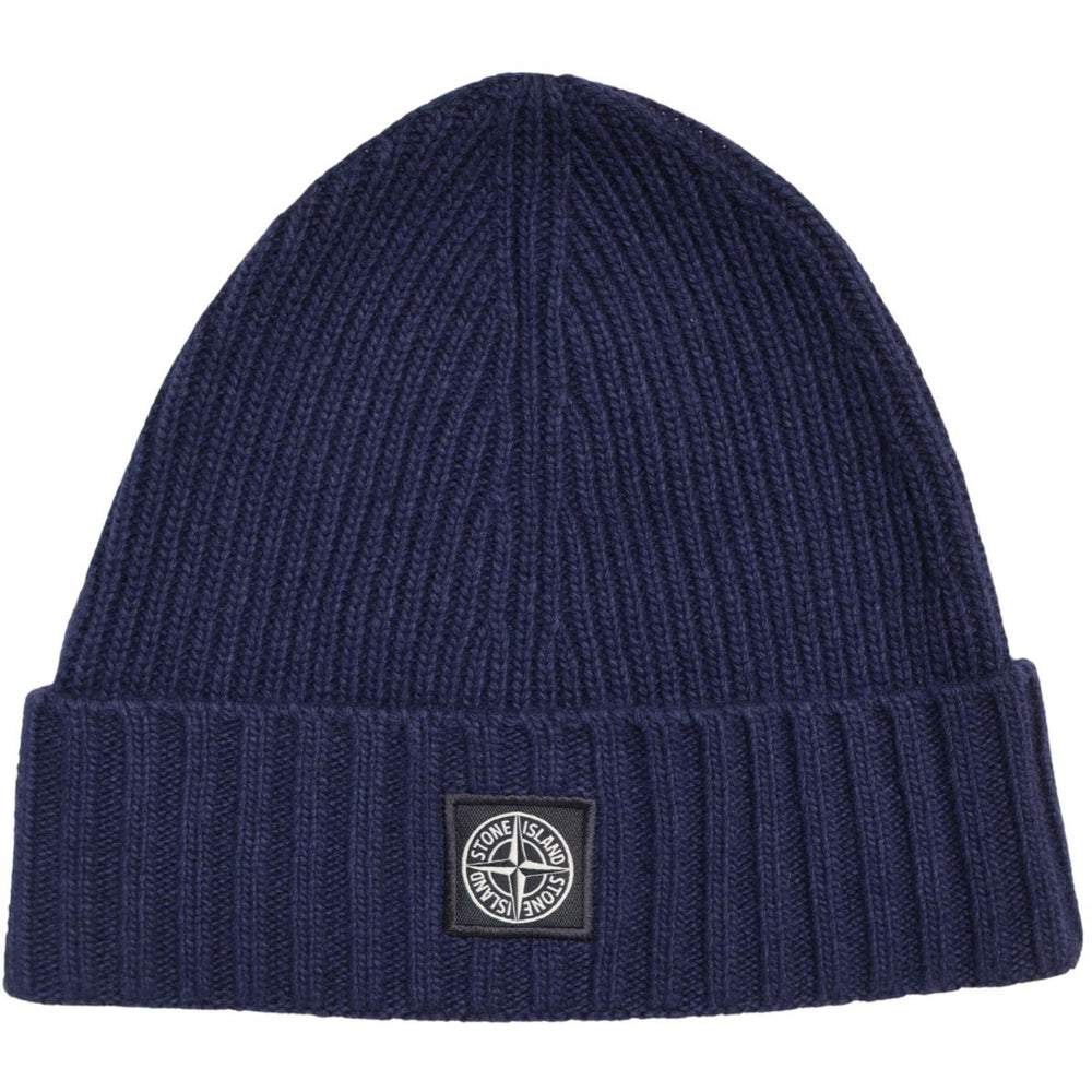 Køb Stone Island Navy Blue Beanie