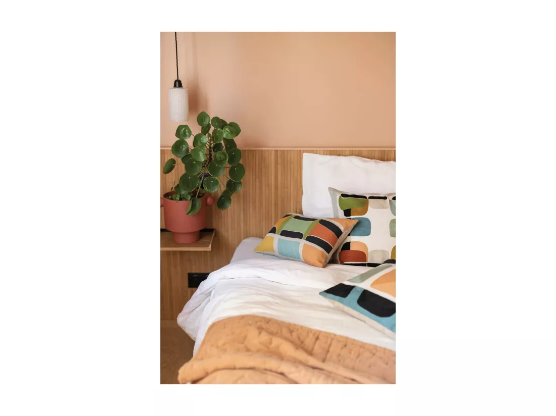 Drap plat Kala blanc 240 x 300 cm Vivaraise
