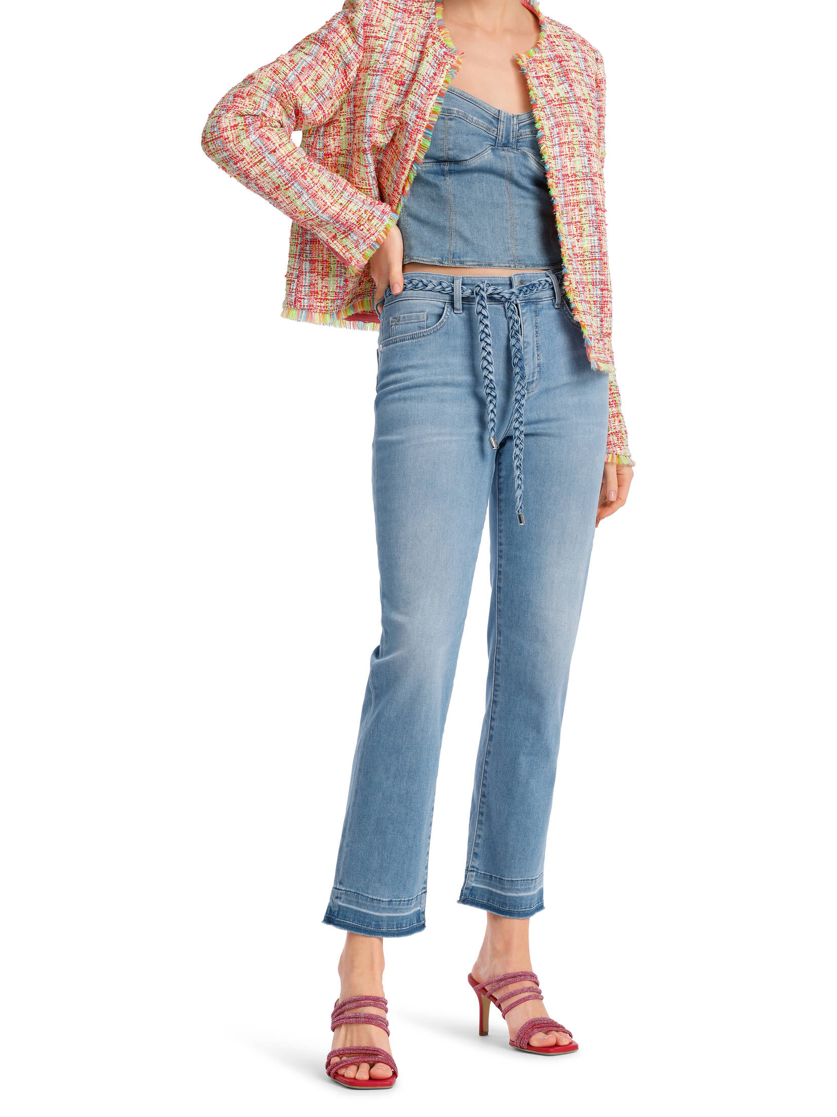 Marc Cain| Damen Jeans FYLI Straight Leg verkürzt