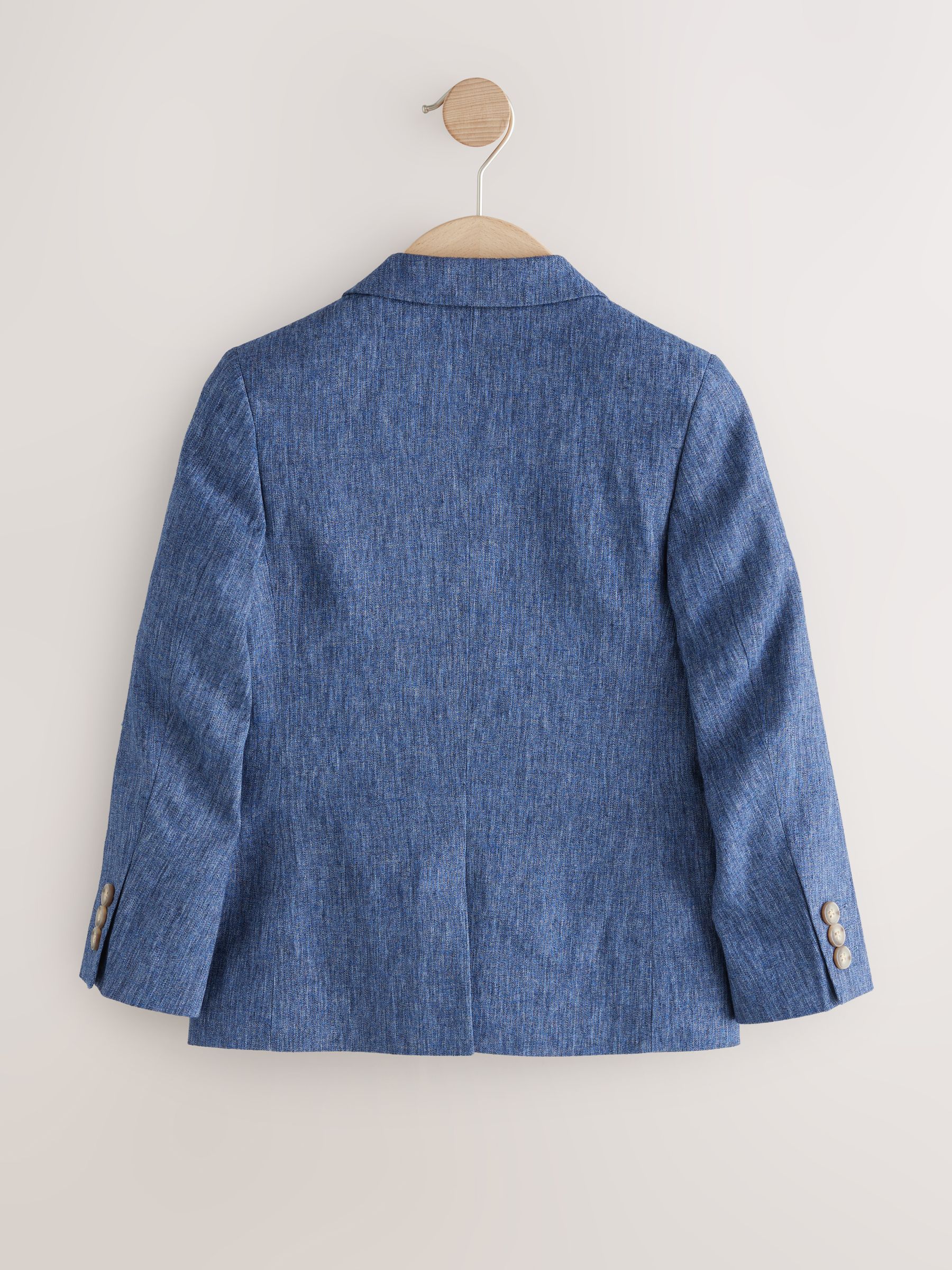 Blauw - Linnen colbert (12 mnd - 16 jr)
