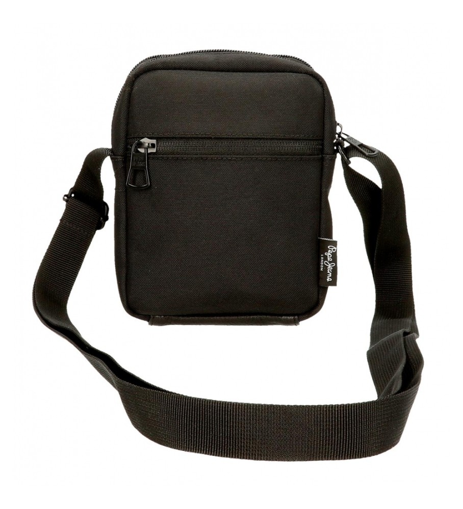 Bolsa de ombro pequena Leighton da Pepe Jeans, preta.