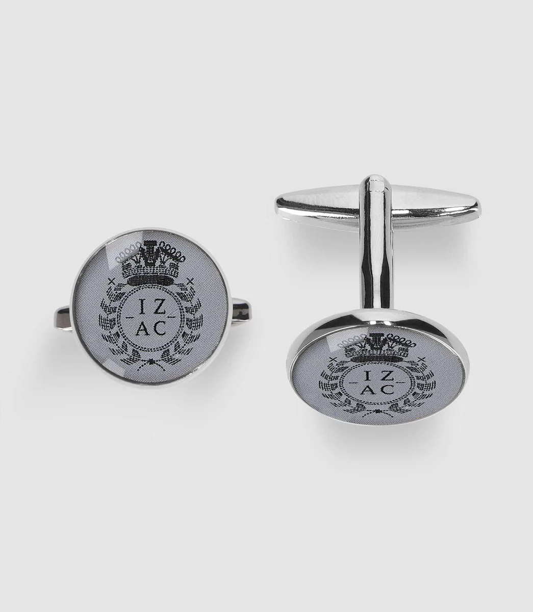 Boutons de manchette métal gris HADEL