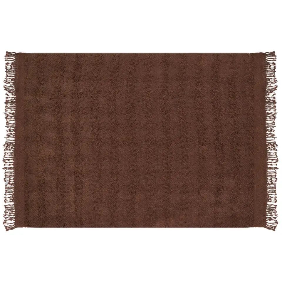 VELLA - Deken - Bruin - 150 x 200 cm - Katoen