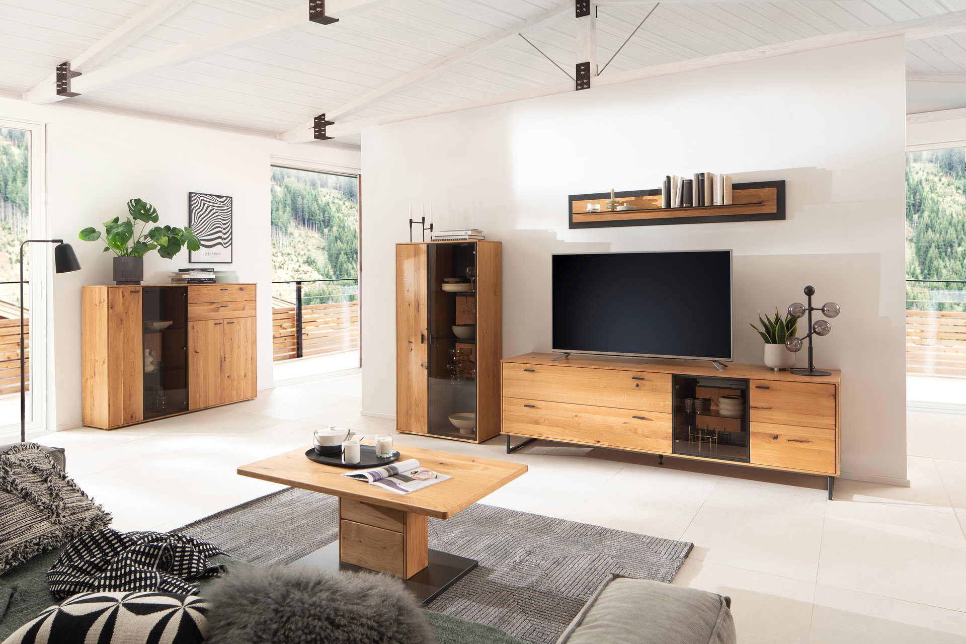 CASAVANTI Highboard ASSINI 78x156 cm Ast/Balkeneiche