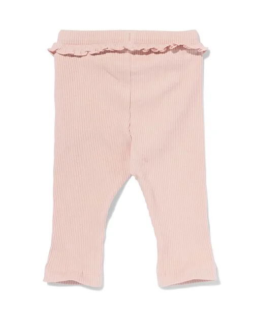 legging côtelé pour bébé rose pâle