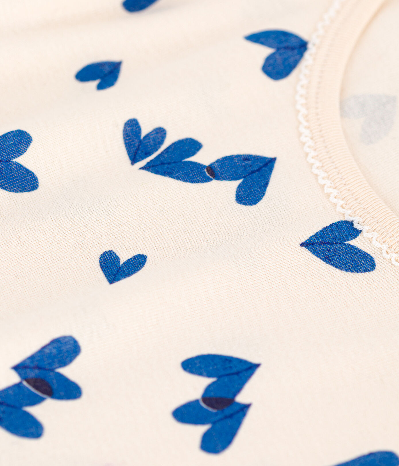 Chemise de nuit cœur petite fille en coton