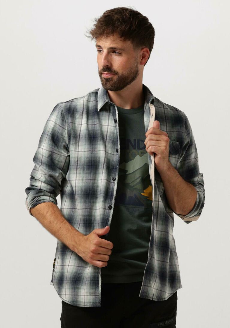 PME LEGEND groene pme legend casual overhemd long sleeve shirt ctn twill check