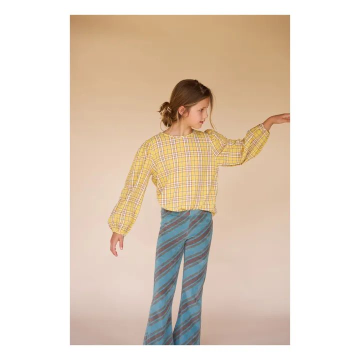 Longlivethequeen Blouse Bouffante Carreaux | Jaune