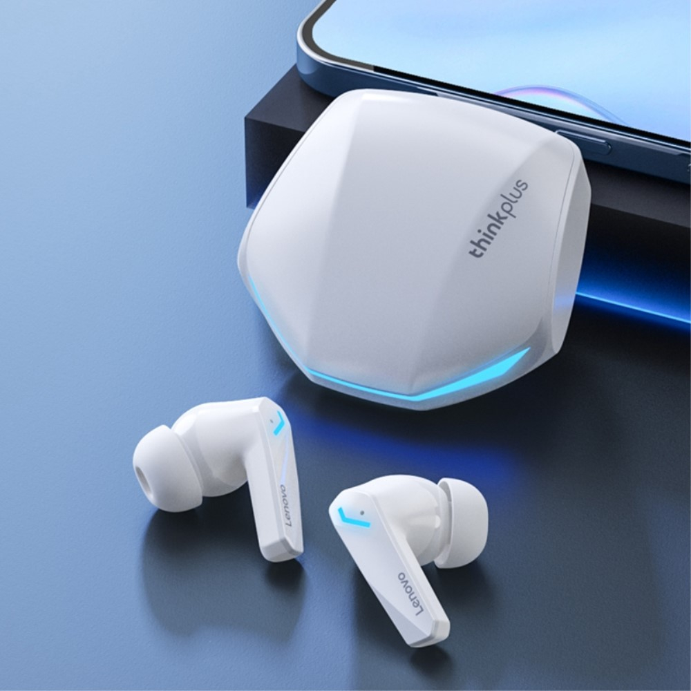 thinkplus GM2PRO TWS Gaming Bluetooth 5.3 In-Ear Kopfhörer True Wireless LED Headset mit Noise Cancelling   Ladecase (IPX5) - Schwarz