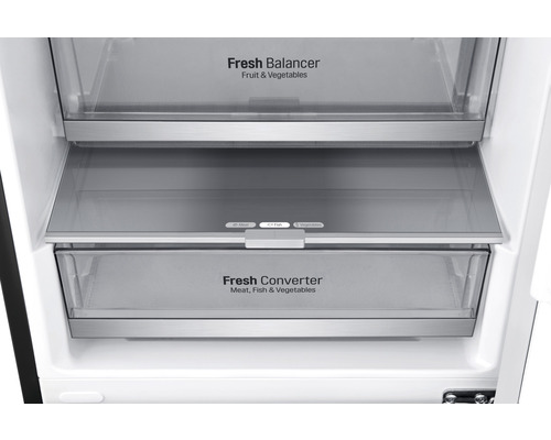 LG GBB92MCACP koel-vriescombinatie, afmetingen (B x H x D): 59,5 x 203 x 67,5 cm, koelgedeelte: 277 l, vriesgedeelte: 107 l, inhoud: 5 flessen